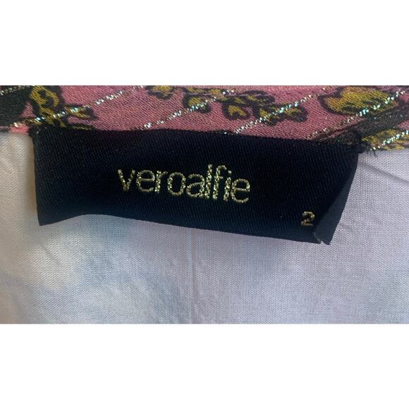 Vero Alfi Maldiva Boho Peasant Blouse w Tassels and Metallic Made in India‎ sz 2 - Picture 8 of 9